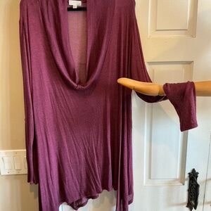 14th and union light plum raspberry pullover tunic
